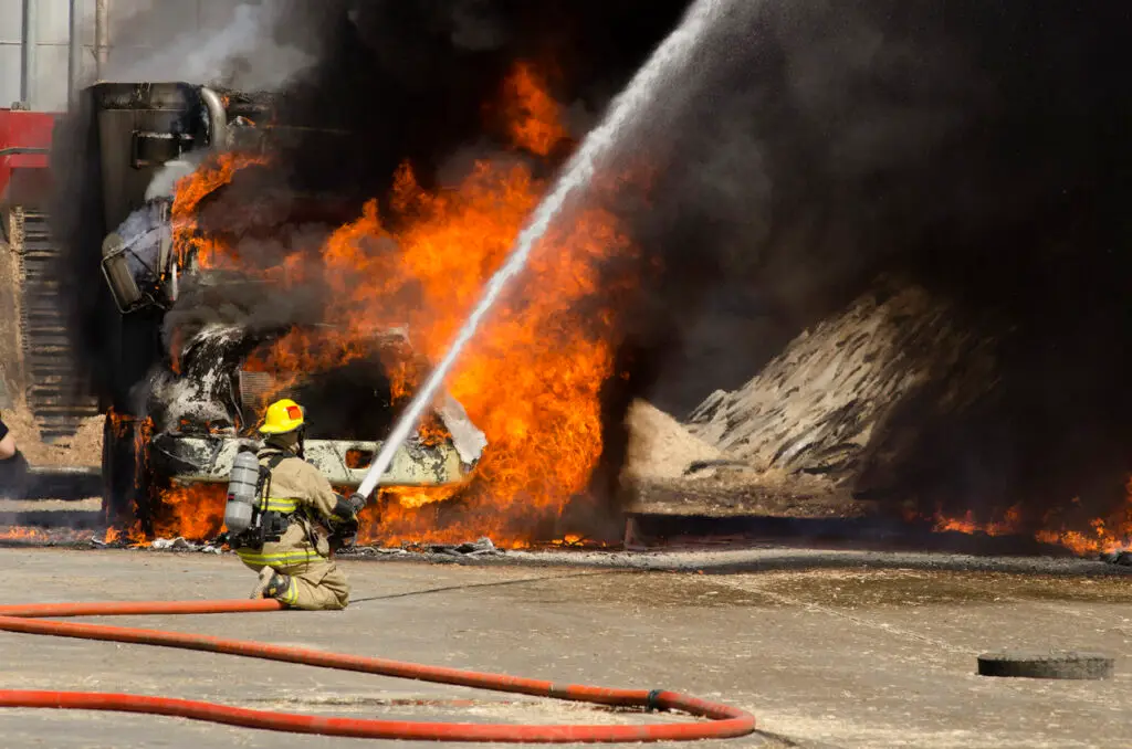 One killed and two seriously injured in fiery crash on I-15 in Victorville.