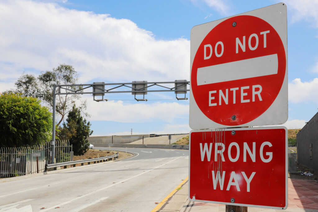 Wrong-way driver injures one before fleeing the scene on foot on PCH in Hermosa Beach.
