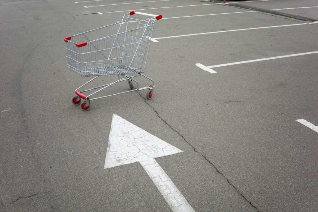 Woman pushing cart struck and killed in Merced County.