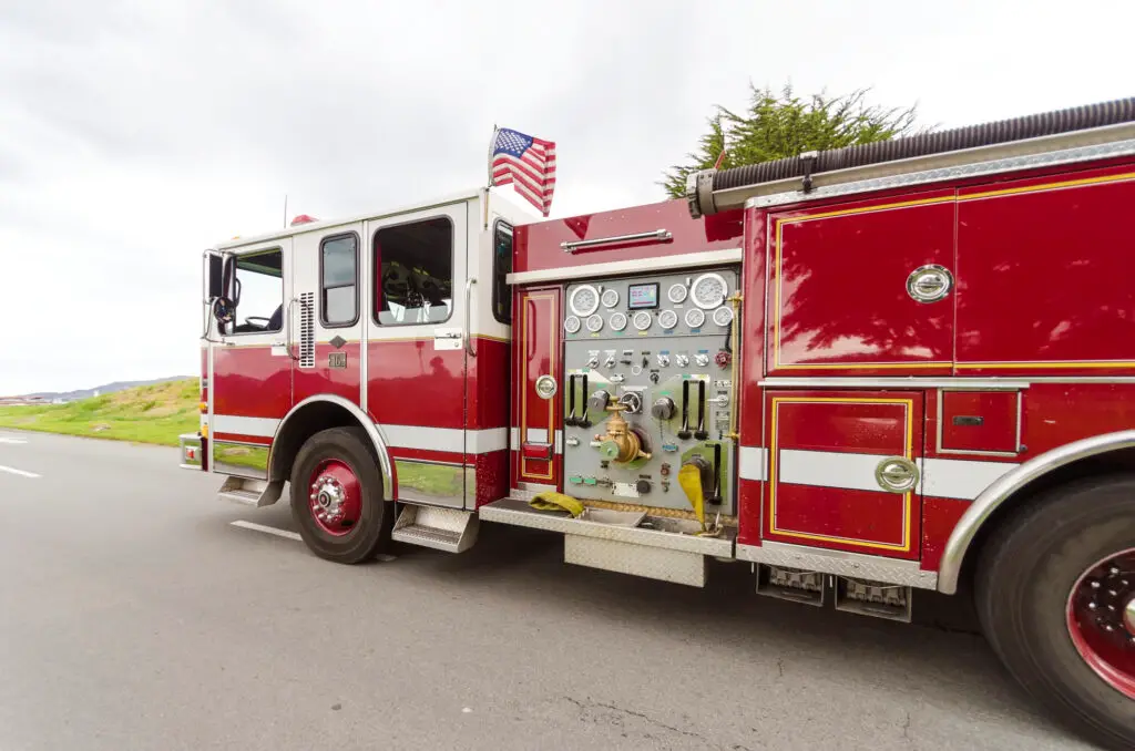 Pedestrian struck and killed by firetruck in Long Beach.