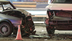 A 110 Freeway hit and run race resulted in a total of four vehicles being crashed into in Los Angeles.