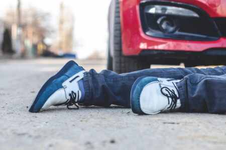 A person was injured in a suspected Hutington Park hit-and-run. Authorities found a black pickup truck nearby, believing the driver fled.