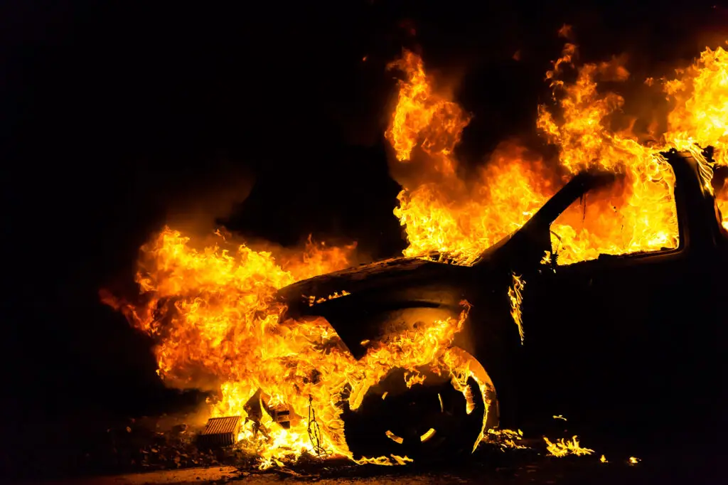 On person was killed when two vehicles crashed, causing one of the vehicles to be engulfed in flames in a 134 Freeway accident in Glendale.