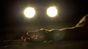 A pedestrian in an electric wheelchair was killed when a vehicle struck them in a Mooney Boulevard crash in Visalia.