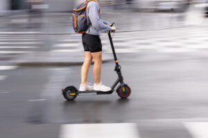 Female E-Scooter Rider Dies By A Commercial Vehicle in Downtown San Francisco Woman dies in Downtown San Francisco when a commercial vehicle strikes her while riding her e-scooter on Market Street.