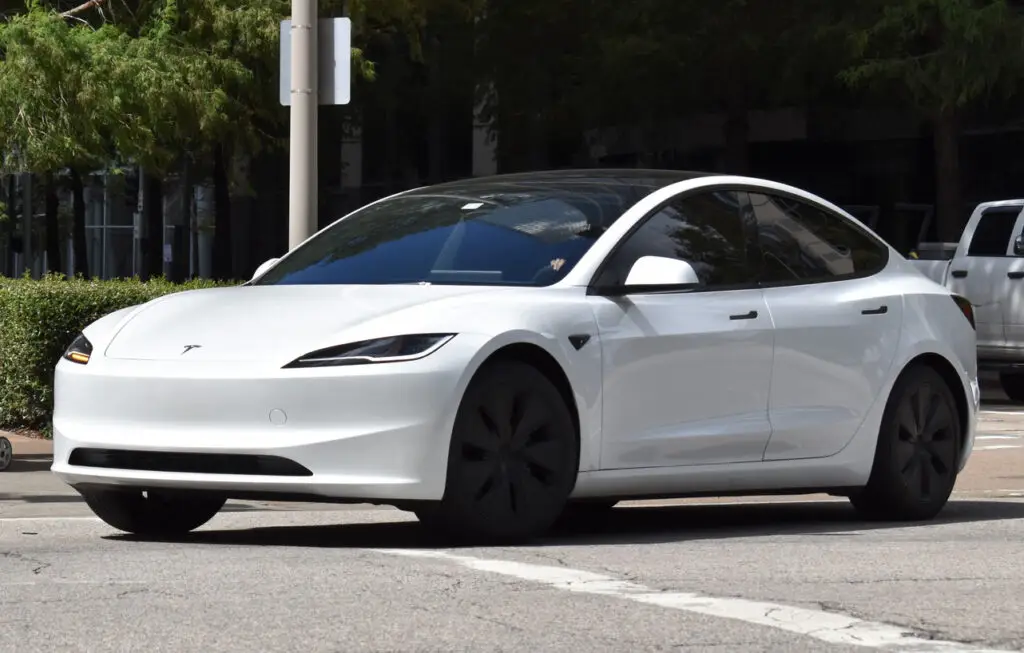 A motorcyclist was injured in a vehicle crash that involved a white Tesla vehicle in Garden Grove, on Sunday.