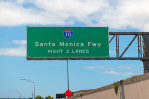 Santa Monica (10) Freeway, Pedestrian Killed A pedestrian was pronounced dead on scene after a vehicle struck him on Santa Monica (10) freeway resulting in lanes closed.