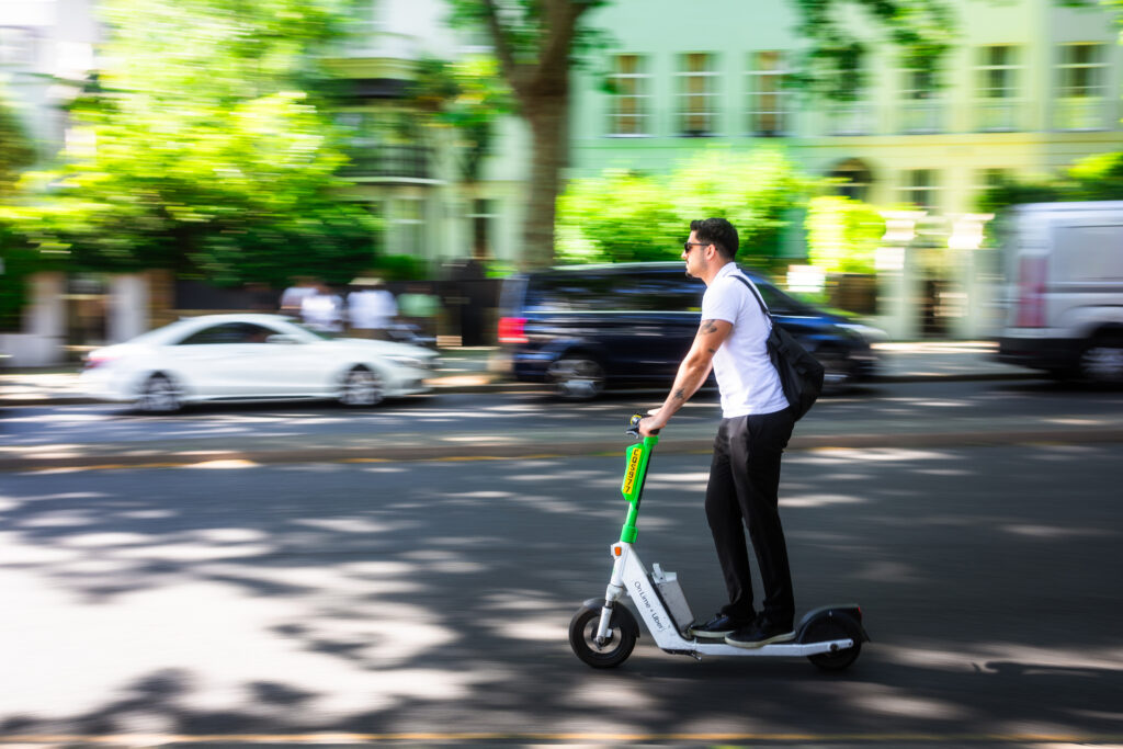 An e-scooter rider was hit by two vehicles. He was dragged 800 feet after the first vehicle struck him and 200 feet after the second vehicle.